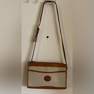 Dooney & Bourke Cream and Tan Crossbody Bag